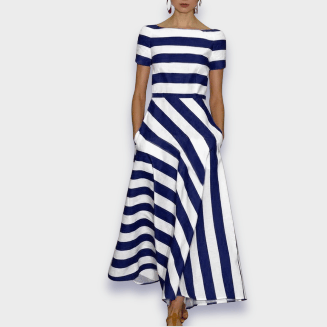 Janell | Handmade Striped Maxi Dress