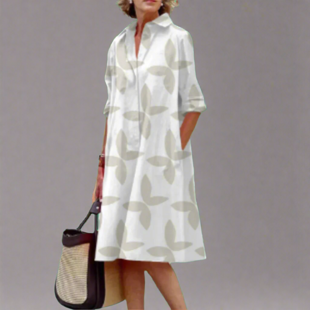 Fenna | Handcrafted Premium Midi Dress with Polka Dots