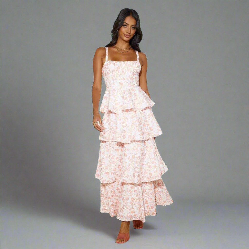 Freya | Summer Dress Made of Premium Fabric with Floral Print