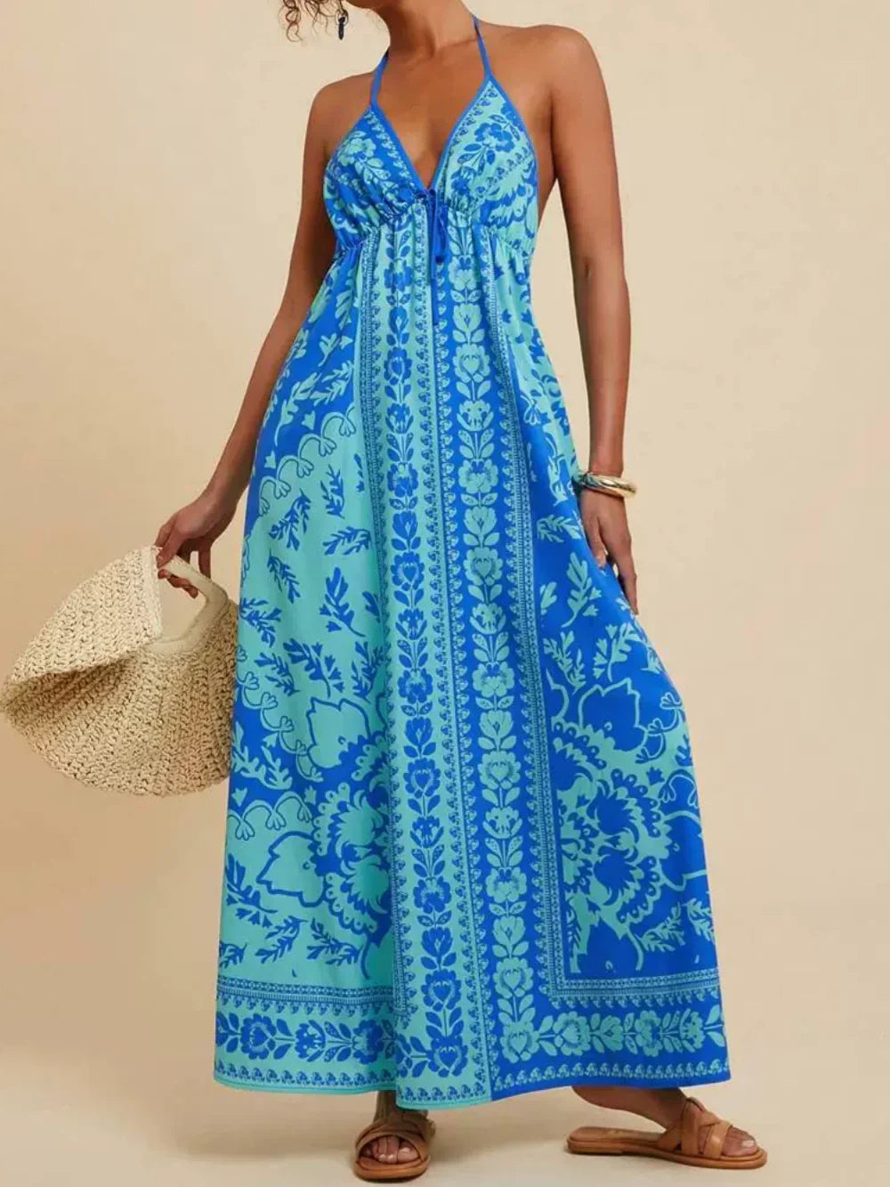 Floral Print Sling Holiday Dress