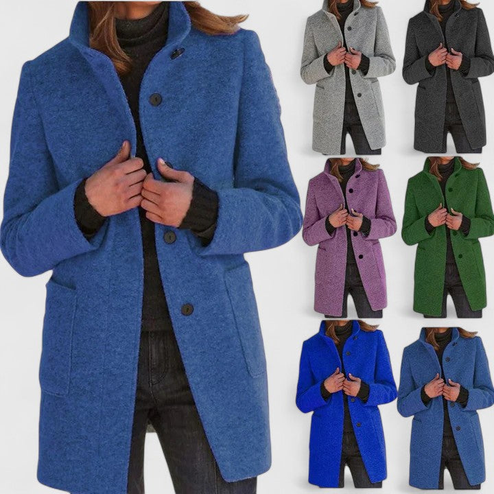 Elena™ | Elegant Wool Blend Coat