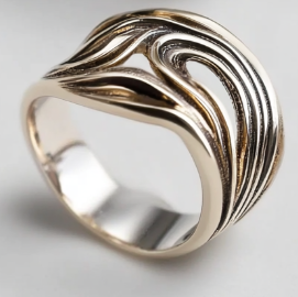 Vintage Wavy Dune Ring