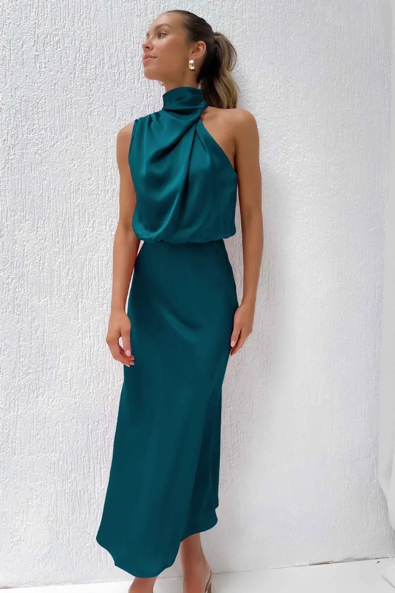 Rosea Backless Midi Dress