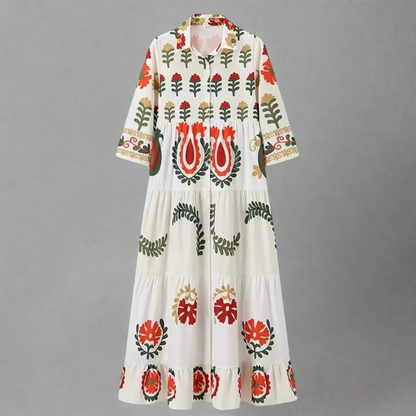 Lenora | Colorful Summer Dress with Handmade Details