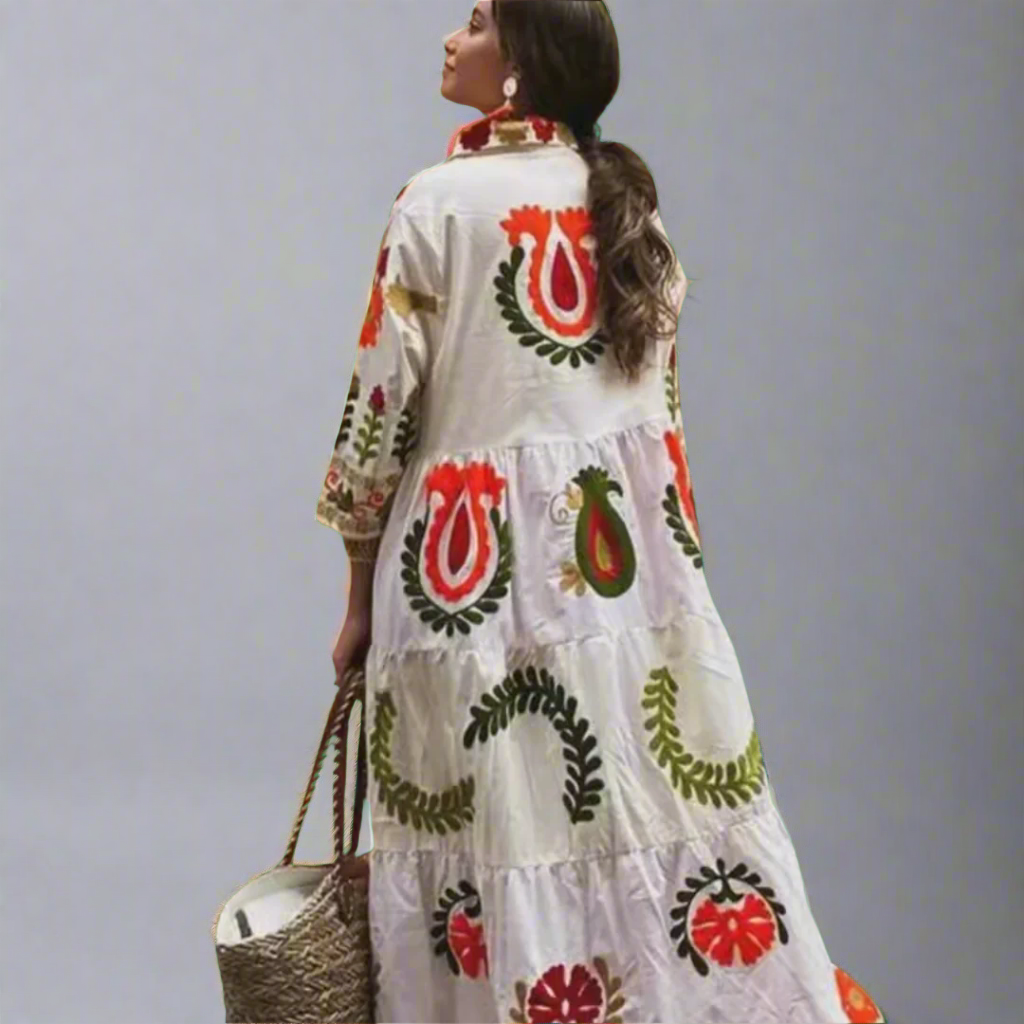 Lenora | Colorful Summer Dress with Handmade Details