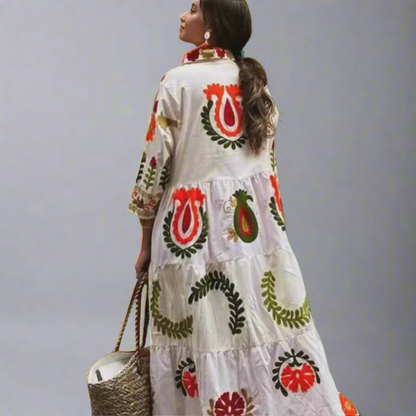 Lenora | Colorful Summer Dress with Handmade Details