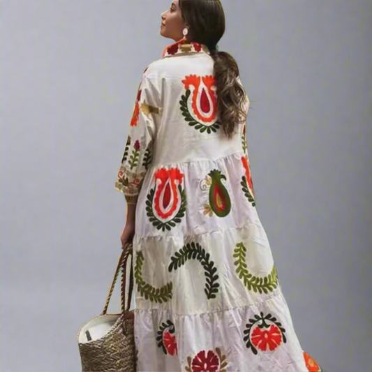 Lenora | Colorful Summer Dress with Handmade Details