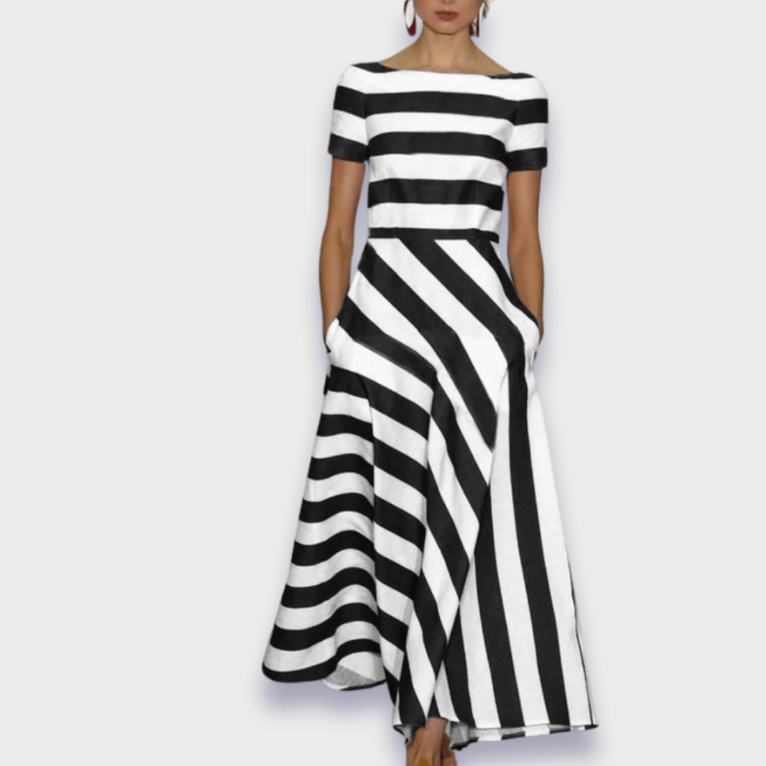 Janell | Handmade Striped Maxi Dress