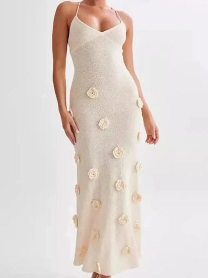 Bloom & Bare Backless Sheer Dress