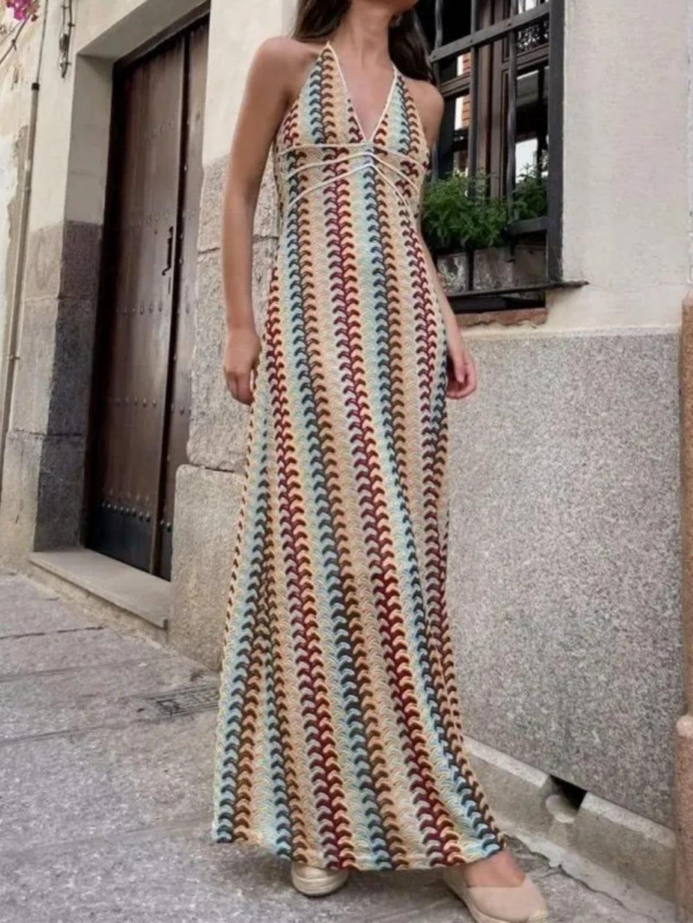 Lydia Halterneck Crochet Maxi Dress