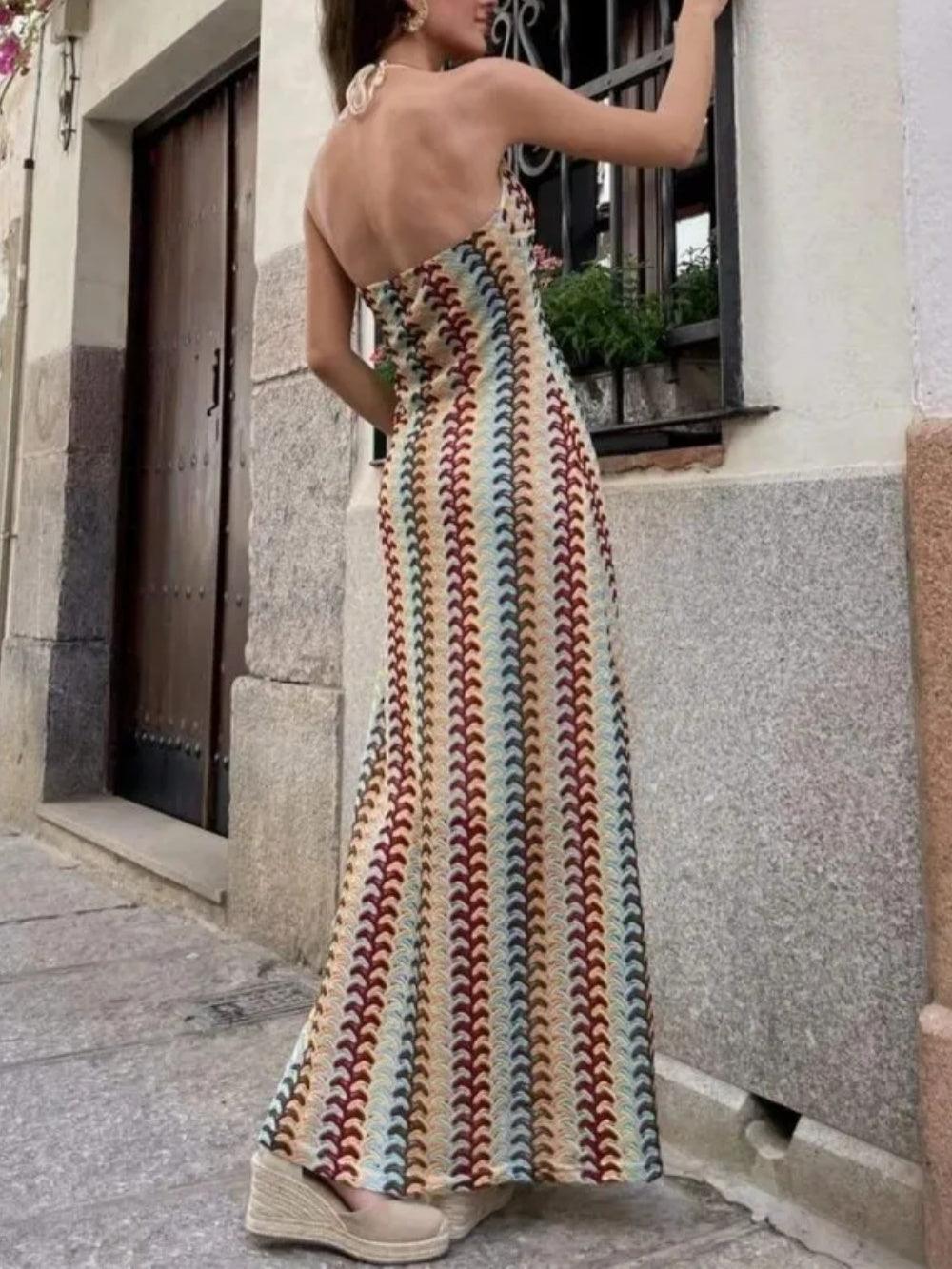 Lydia Halterneck Crochet Maxi Dress