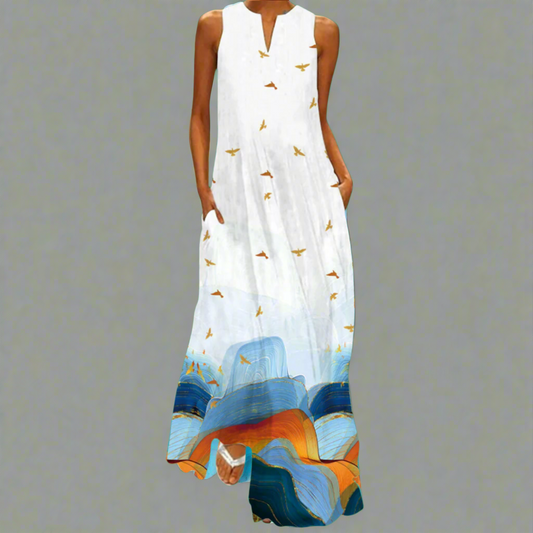 Briselotte | Elegant Vintage Maxi Dress for Summer