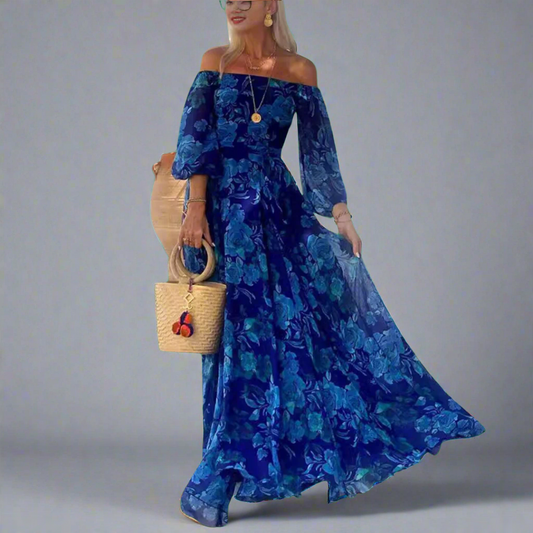 Lieberta | Floral Maxi Dress with Boho Charm