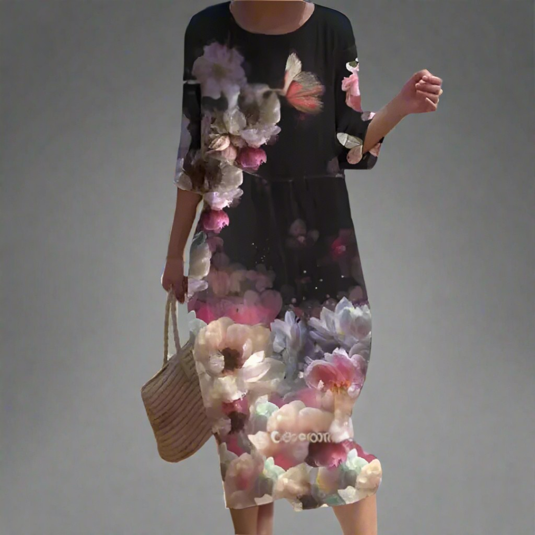 Gudula | Airy Maxi Dress with Floral Print