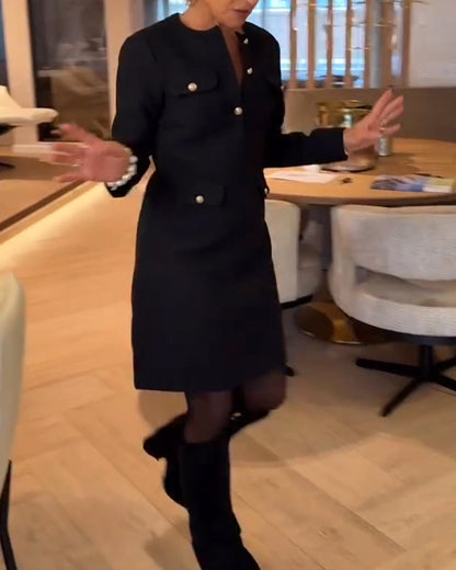 Elegant and Slim Dress in Chanel Style