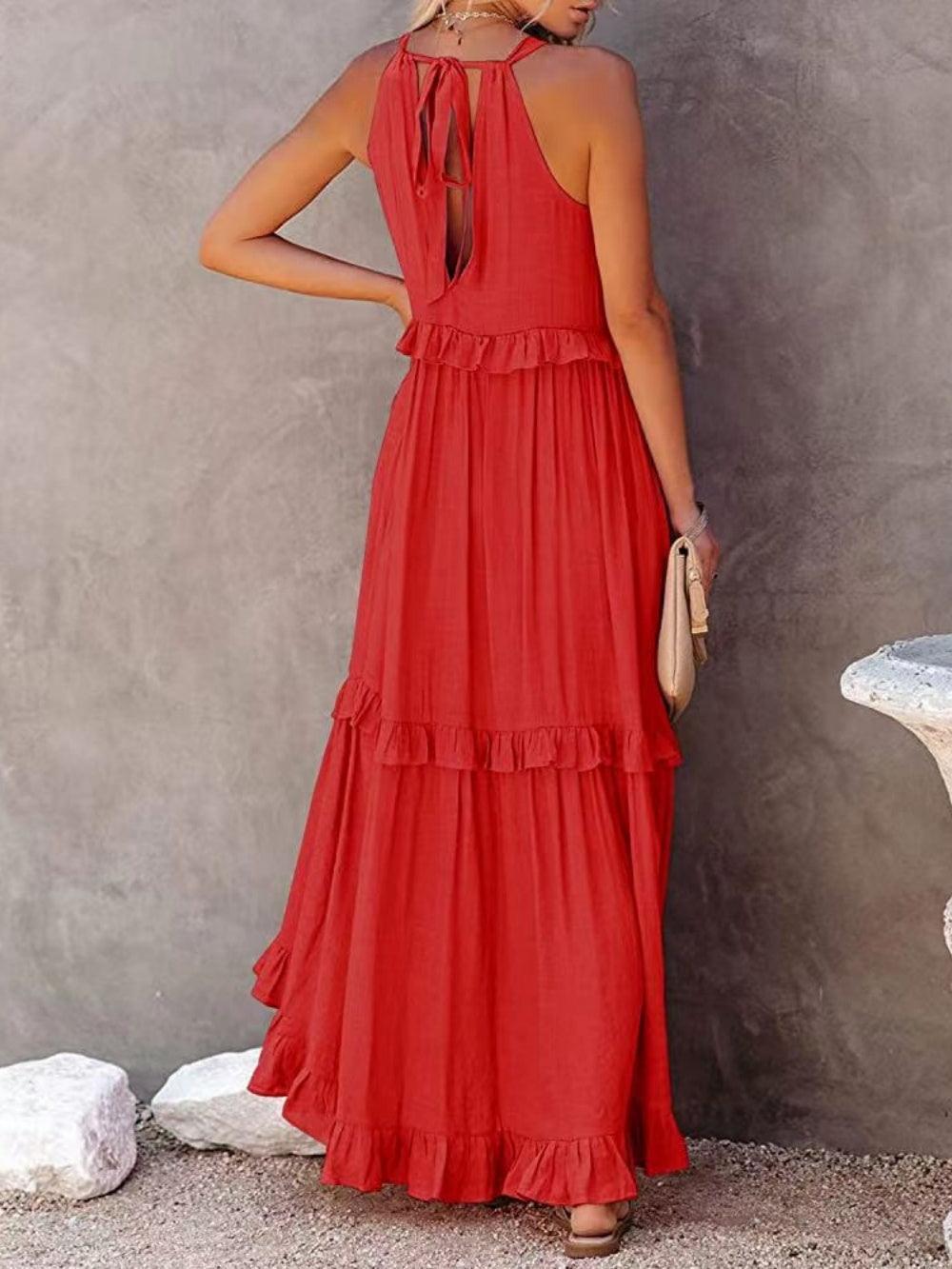 Long floor-length cake dress