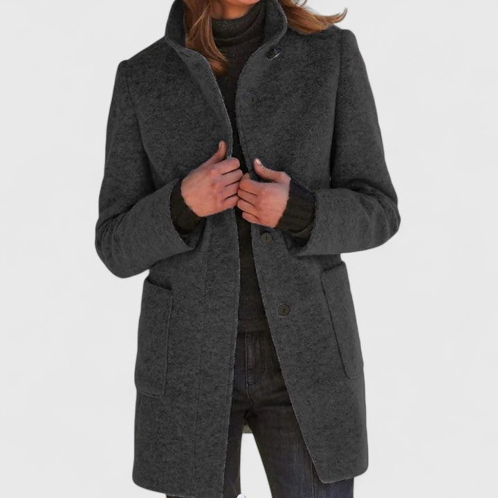 Elena™ | Elegant Wool Blend Coat
