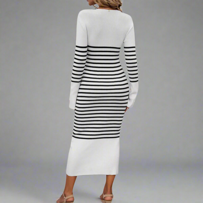 Johanna | Premium Knit Dress with Flattering V-Neck