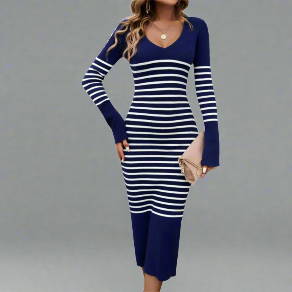 Johanna | Premium Knit Dress with Flattering V-Neck