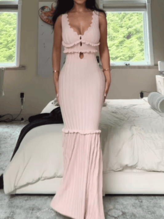 Off-Shoulder Ruffle Detail Dress