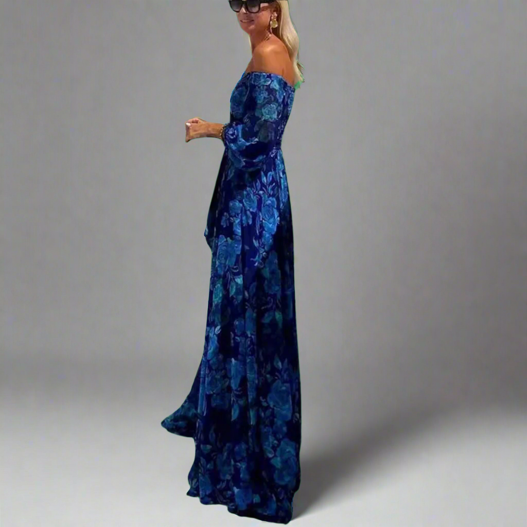 Lieberta | Floral Maxi Dress with Boho Charm