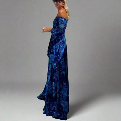 Lieberta | Floral Maxi Dress with Boho Charm