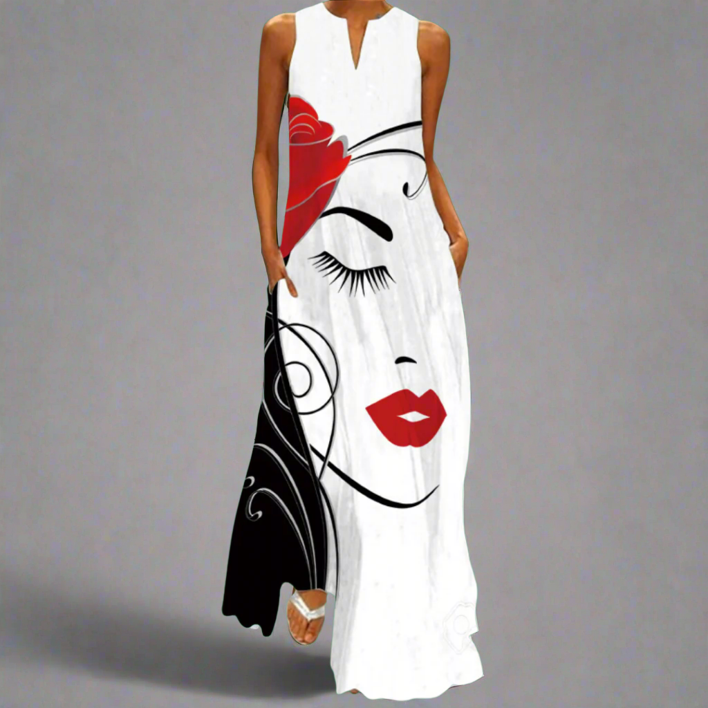 Briselotte | Elegant Vintage Maxi Dress for Summer