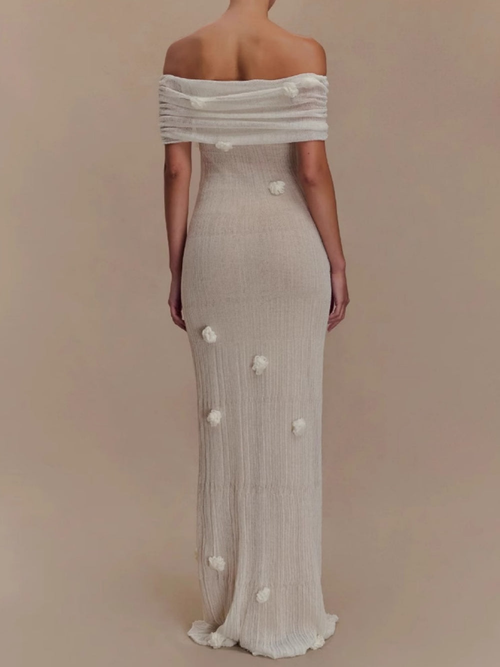 Floral off-the-shoulder maxi dress