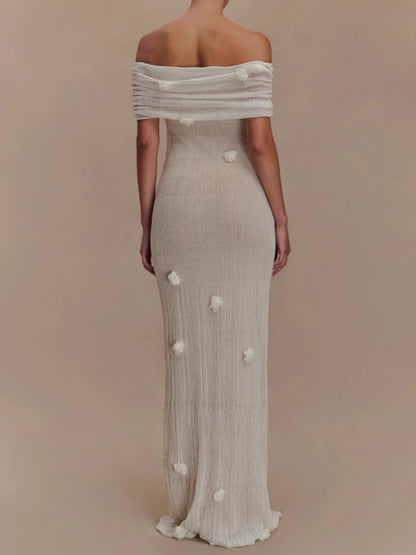 Floral off-the-shoulder maxi dress