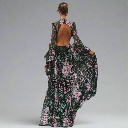 Marlies | Backless Maxi Dress Made from Premium Fabric