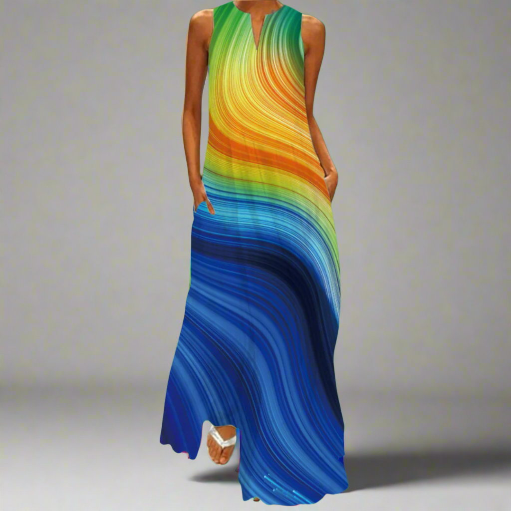 Briselotte | Elegant Vintage Maxi Dress for Summer