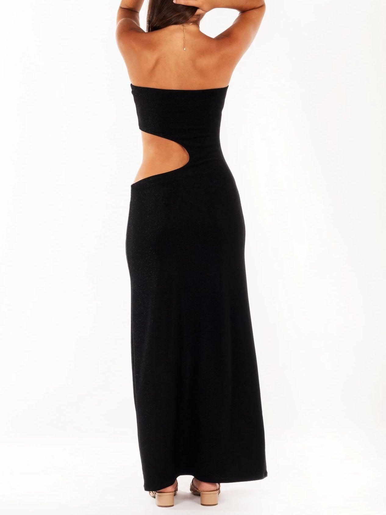 Off-The-Shoulder Sexy Hollow Polar Long Dress