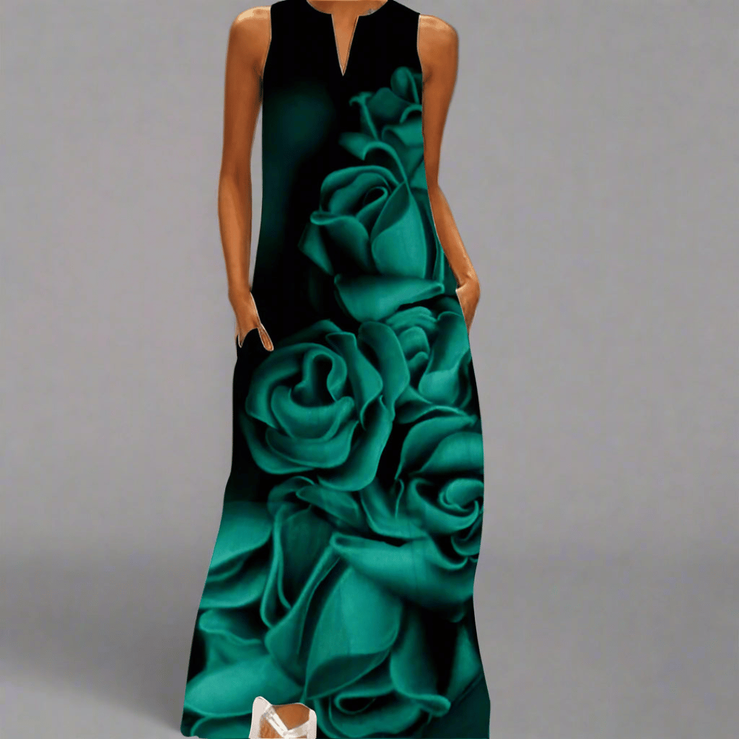 Carolin | Premium turquoise dress with a royal look