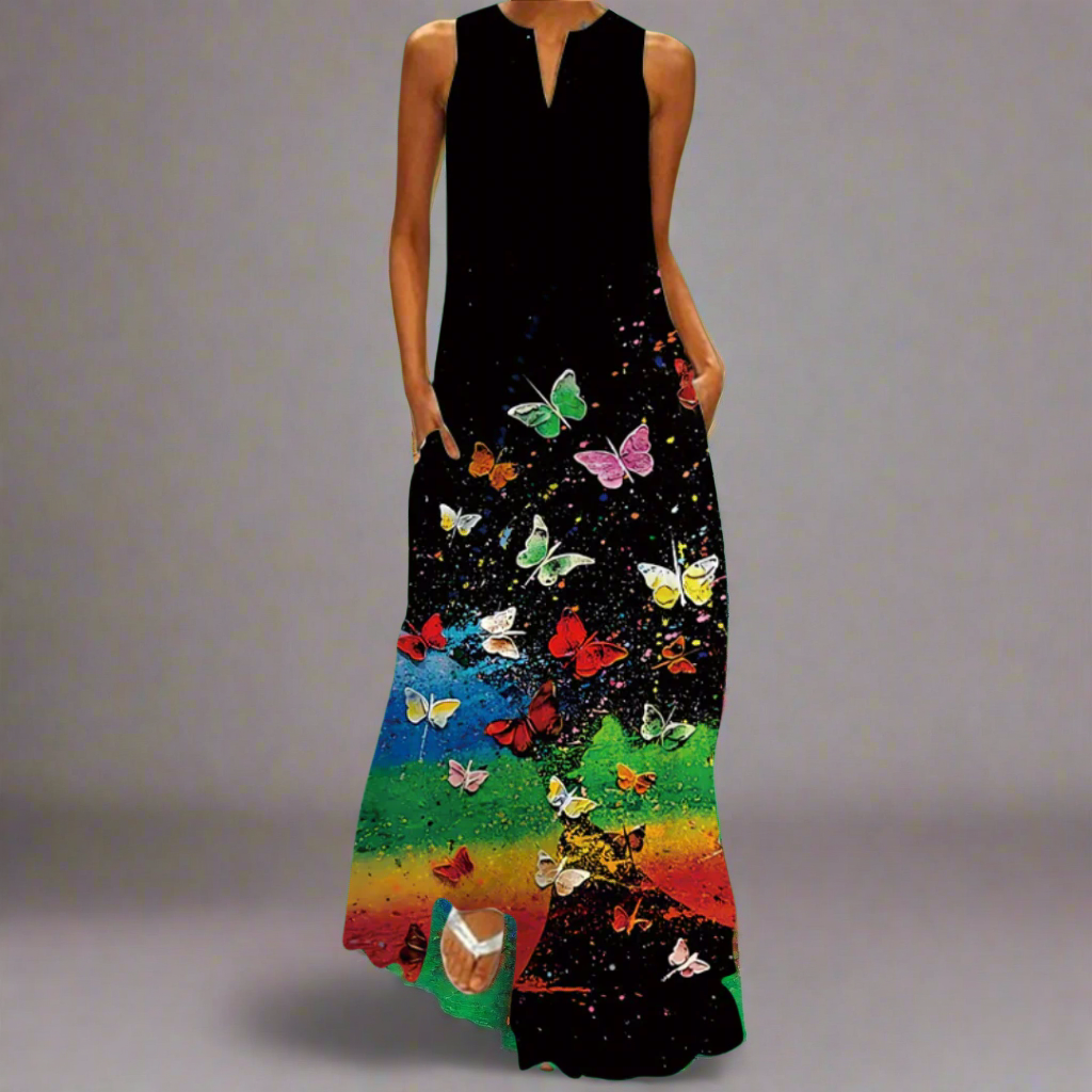 Briselotte | Elegant Vintage Maxi Dress for Summer