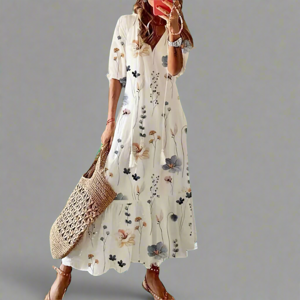 Almuth | Premium Summer Dress with Print Design