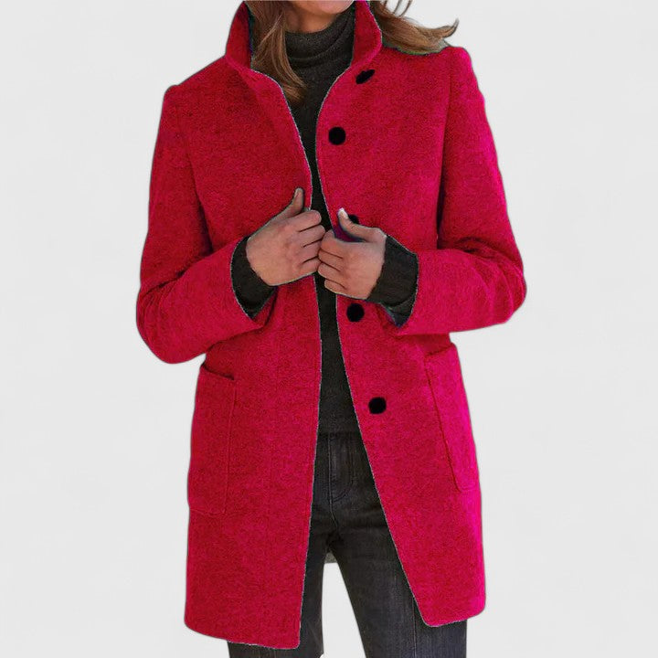 Elena™ | Elegant Wool Blend Coat