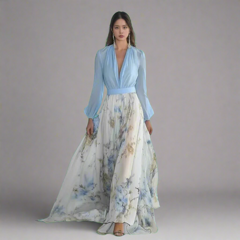 Giselundra | Elegant Boho-Vintage Maxi Dress for Summer