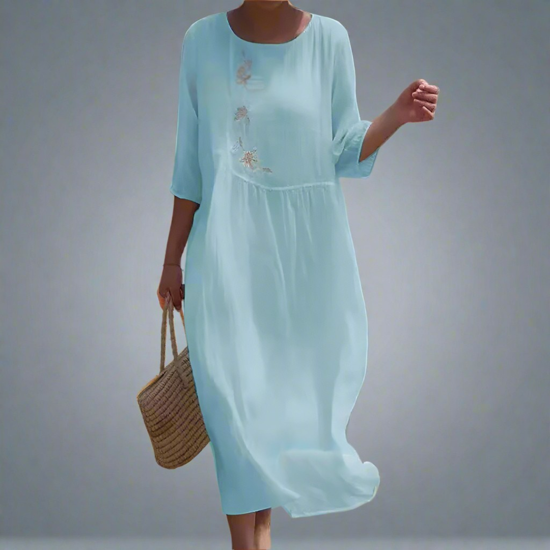 Gudula | Airy Maxi Dress with Floral Print