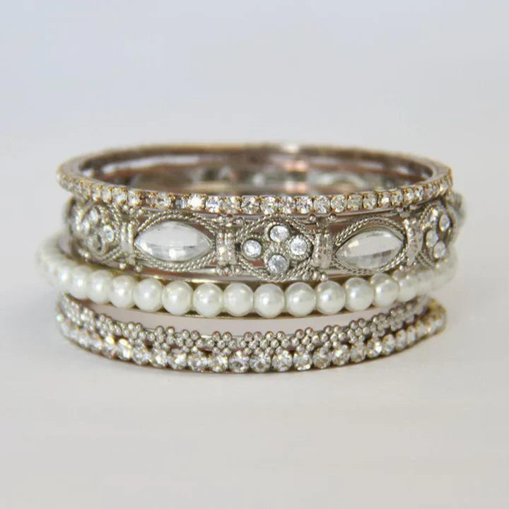 Elegant Vintage Pearl Ring Set