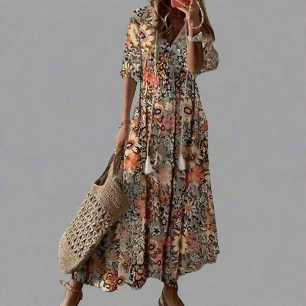 Almuth | Premium Summer Dress with Print Design