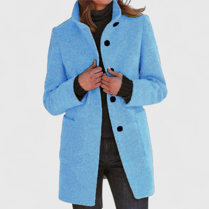 Elena™ | Elegant Wool Blend Coat