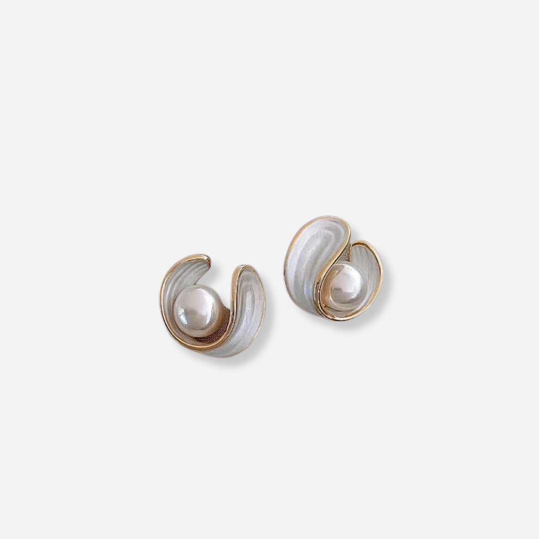 Lina | Luxury White Opal Stud Earrings