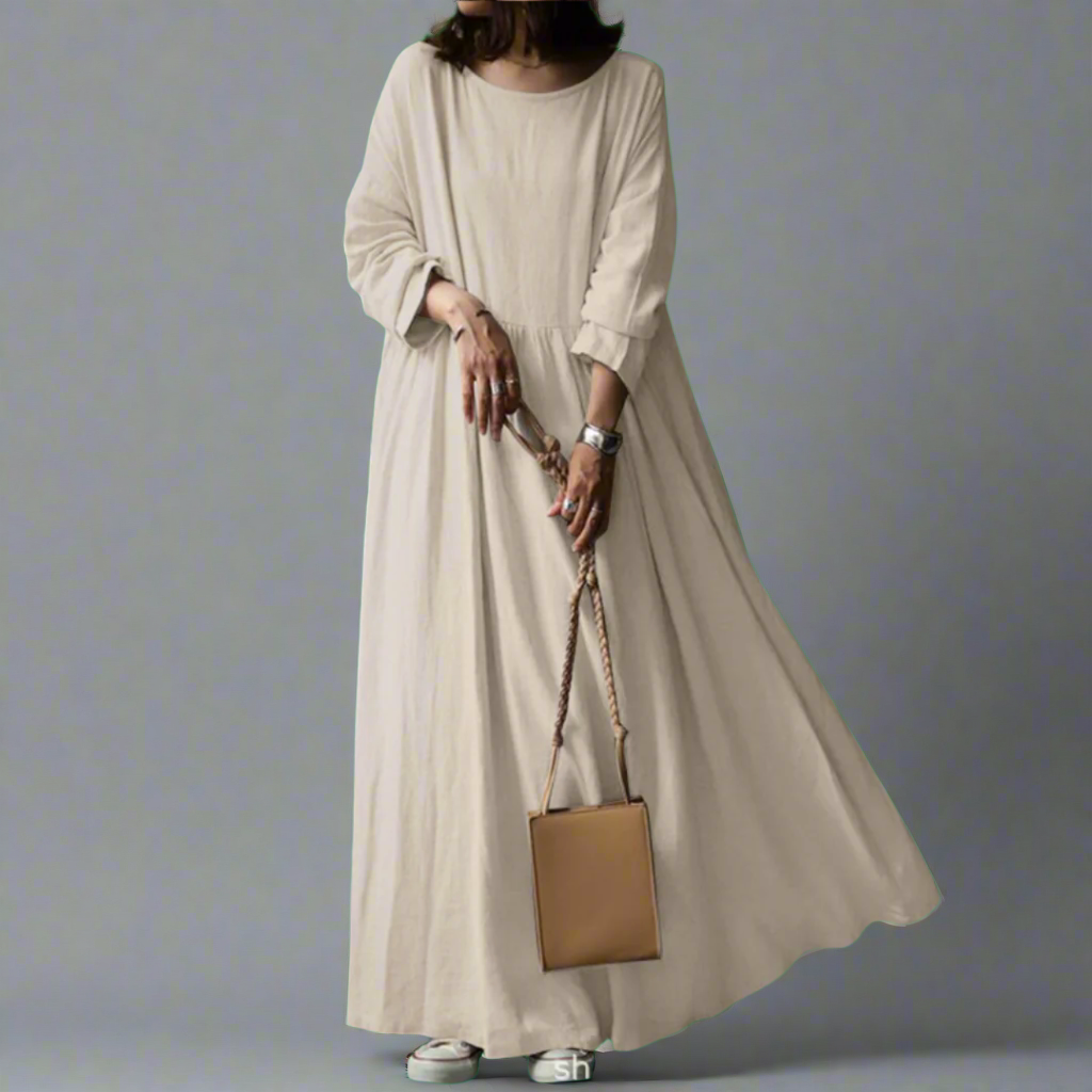 Drelhild | Elegant Vintage Maxi Dress for Autumn