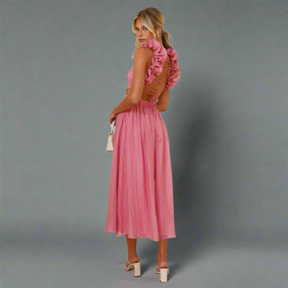 Ruth | Elegant Floral Shoulder Dress