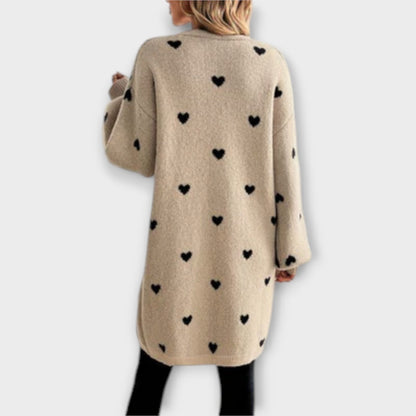 Julia – Cardigan with Heart Pattern