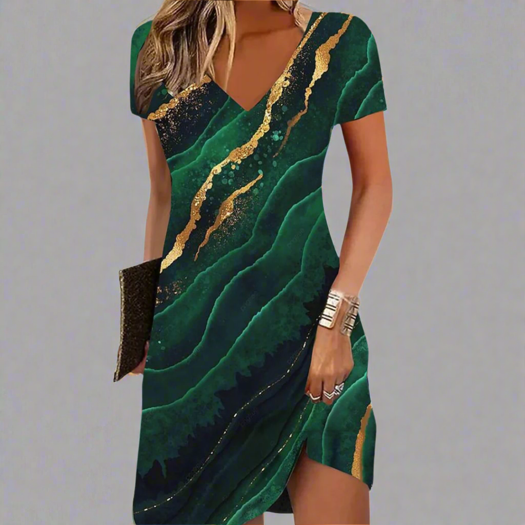 Martrud | Casual T-Shirt Dress with Floral Pattern