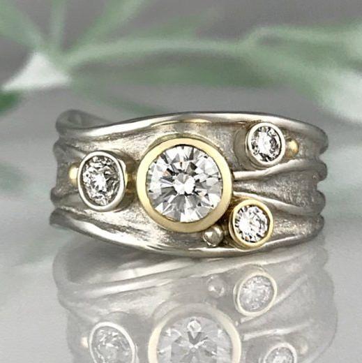 Vintage Silver Plated Zirconia Ring