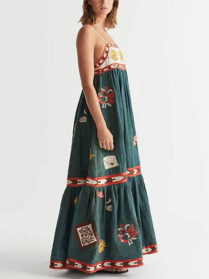 Fun Summer Unique Printed Midi Dress