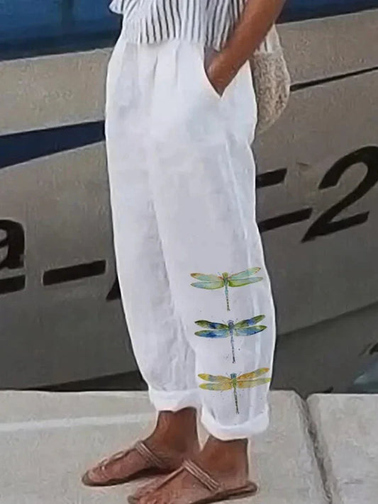 Meryl | Dragonfly Print Pants