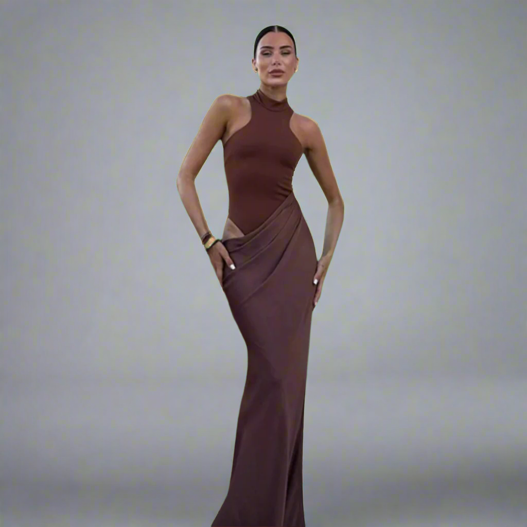 Luthmara | Elegant Satin Maxi Dress